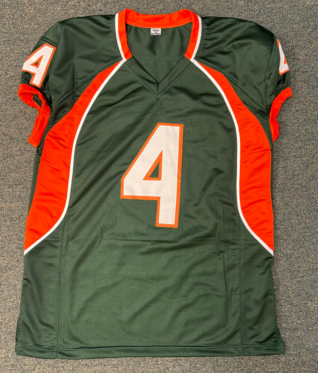 Autographed/Signed Devin Hester Miami CUSTOM College Jersey JSA COA GAME CUT!!
