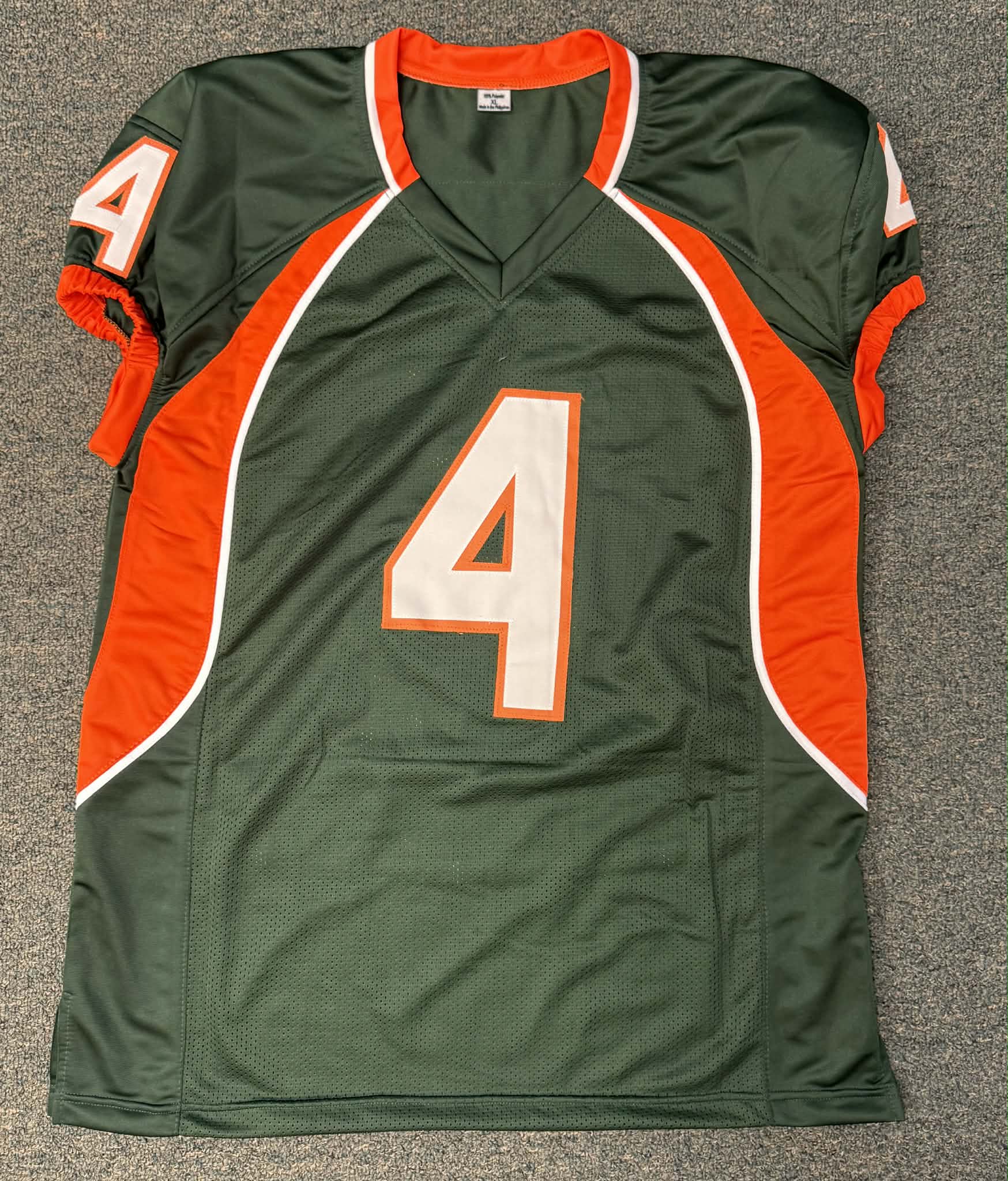 Autographed/Signed Devin Hester Miami CUSTOM College Jersey JSA COA GAME CUT!!