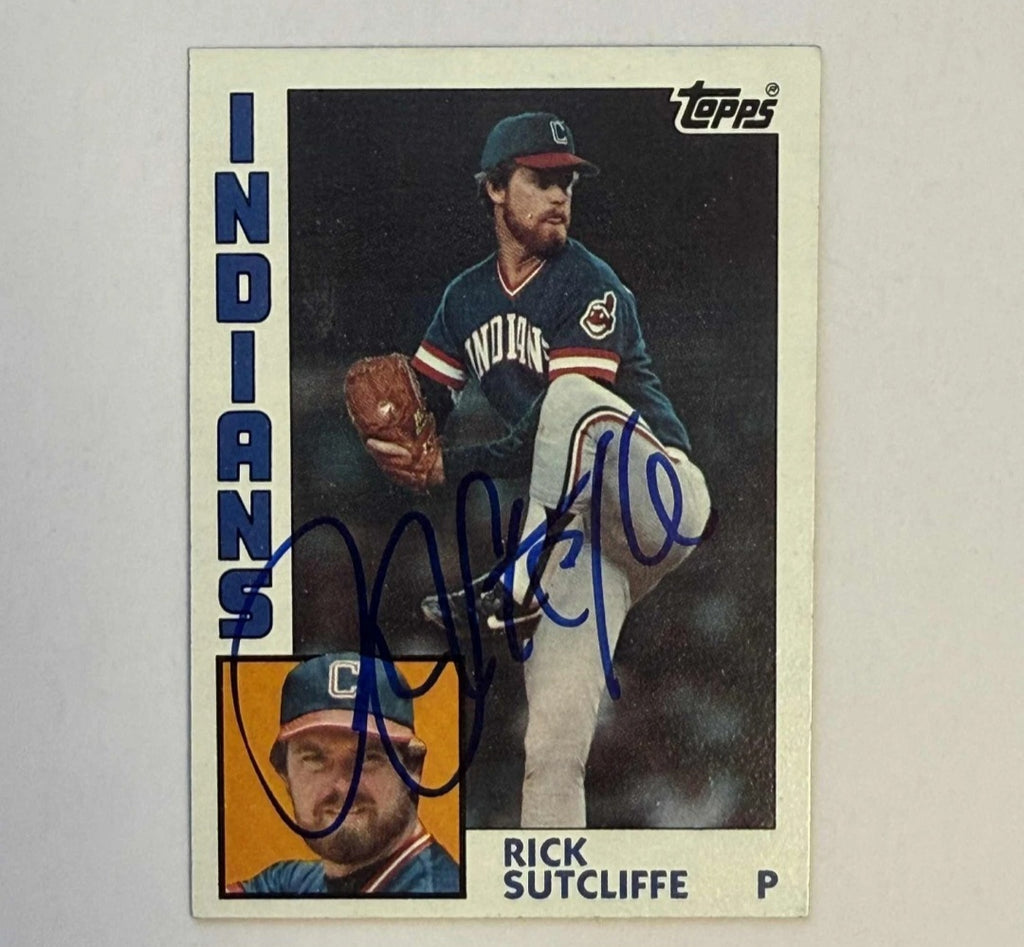 Autographed/Signed Rick Sutcliffe 1984 #245 MLB Vintage Baseball Card JSA 560
