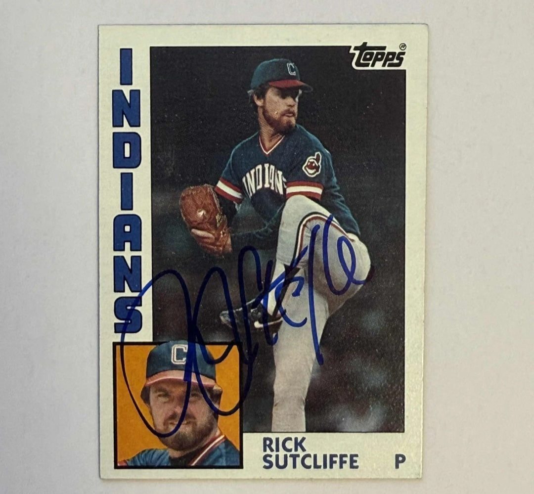 Autographed/Signed Rick Sutcliffe 1984 #245 MLB Vintage Baseball Card JSA 560