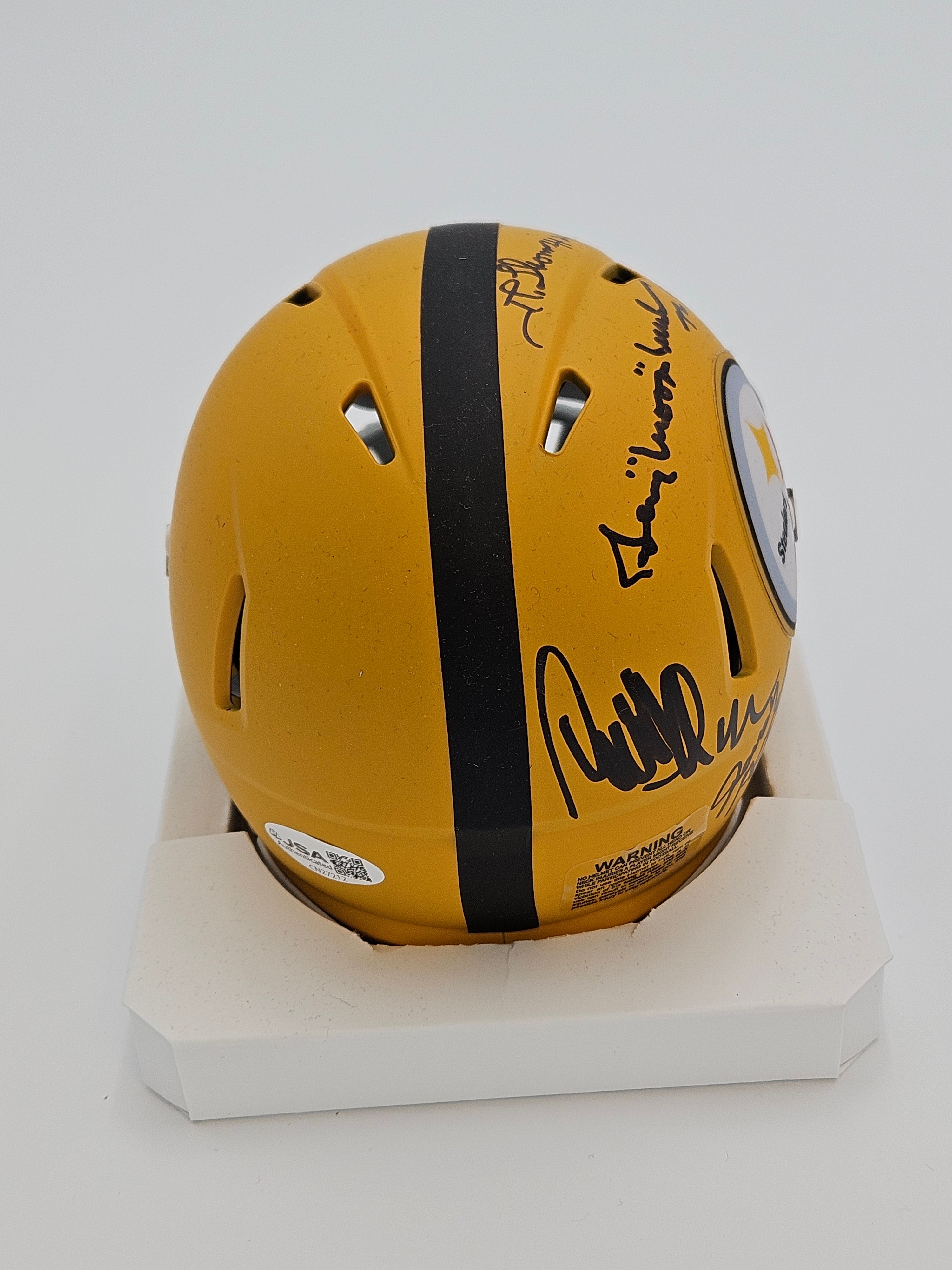 Steelers Alt Mini Helmet Signed by (5) W/Brown, Grossman, Kolb, Mullins JSA