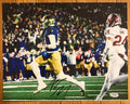 Auto/Autographed Riley Leonard 11x14 TD Record Image PSA COA