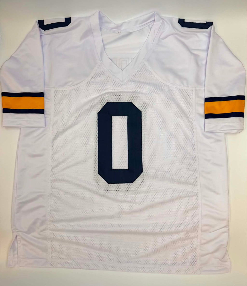Mike Sainristil Signed Michigan White Football Jersey Beckett