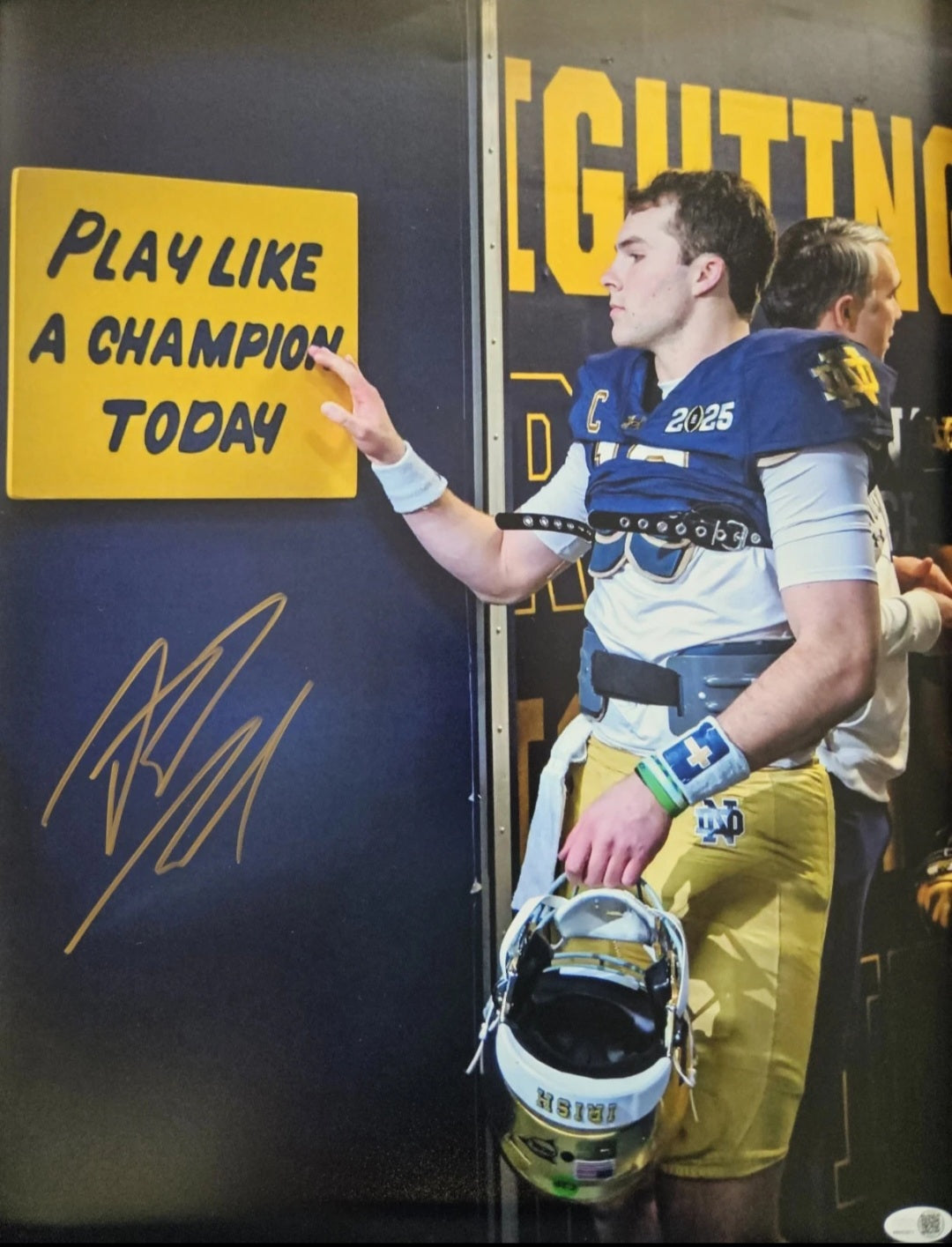 Riley Leonard Signed 16x20 Notre Dame Fighting Irish JSA WITNESS COA