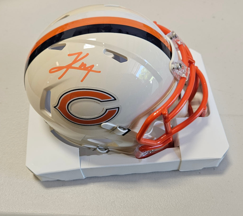 Chicago Bears KYLE MONANGAI Signed Retro Riddell Mini Helmet JSA Witnessed