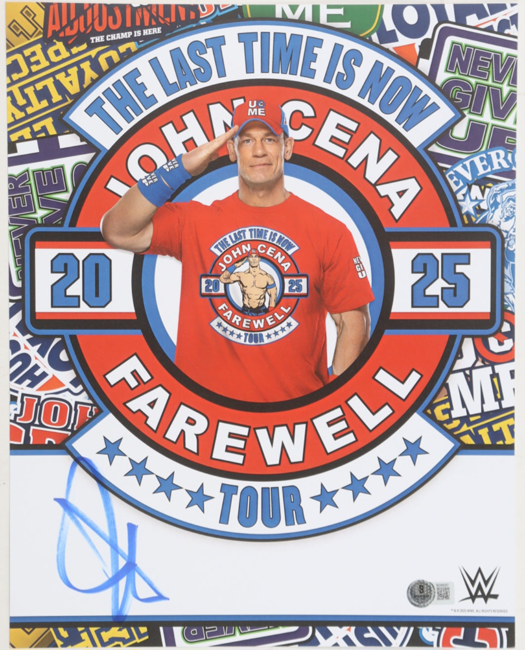 John Cena Signed WWE 11x14 Photo (Beckett) Farewell Tour