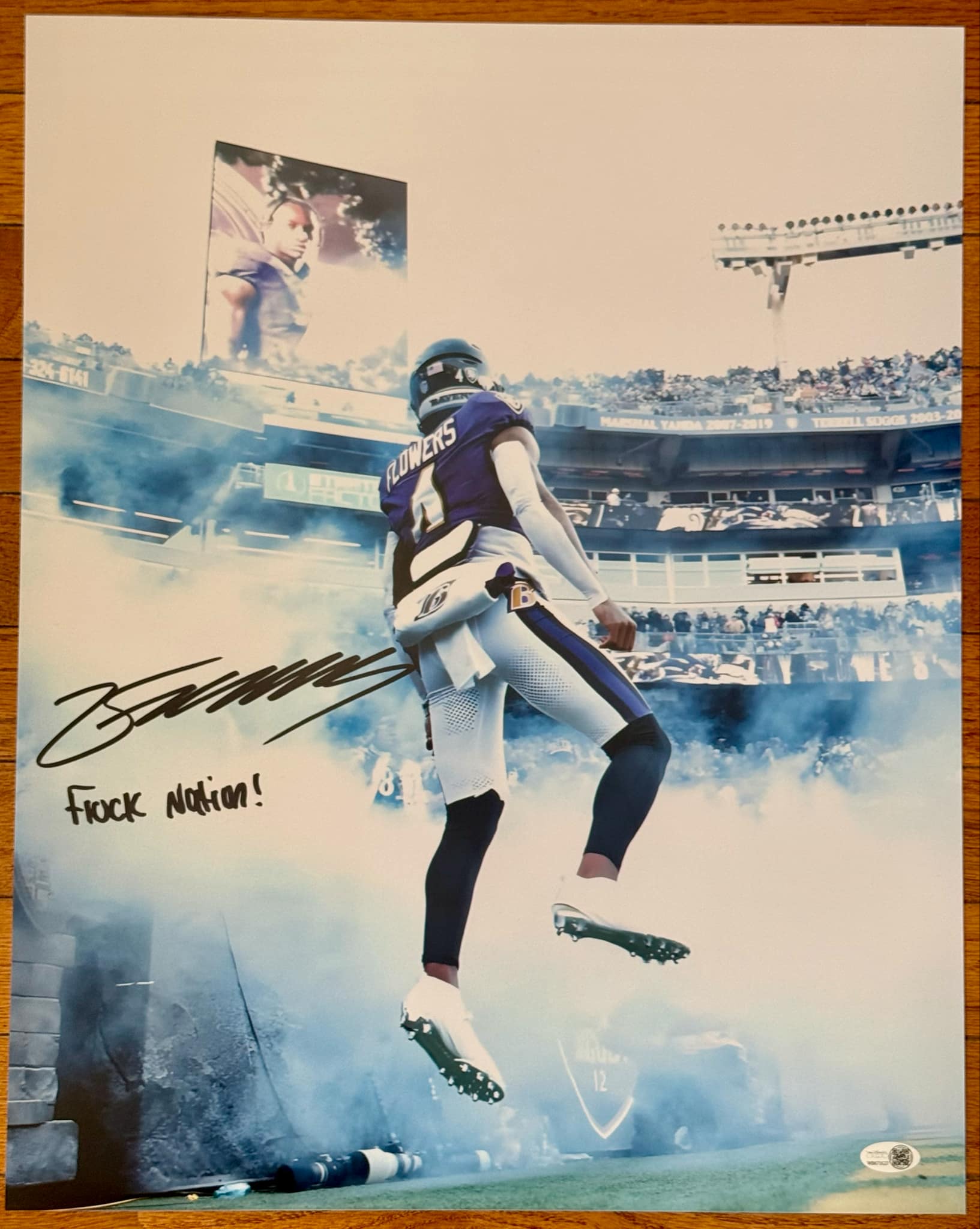Zay Flowers 16x20 Signed/Autographed JSA COA FLOCK NATION