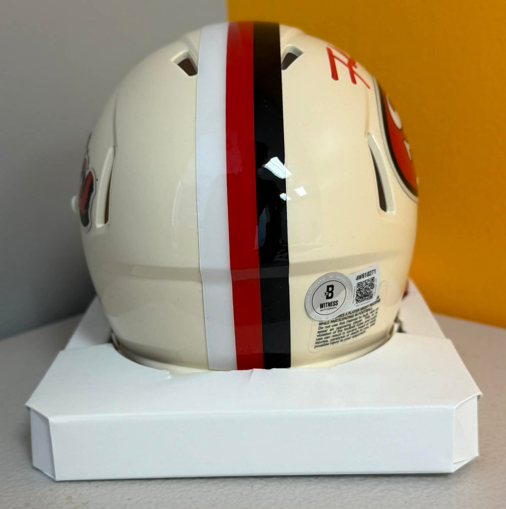 NEW FRANK GORE SAN FRANCISCO 49'ERS NEW RETRO AUTOGRAPHED MINI HELMET BAS COA