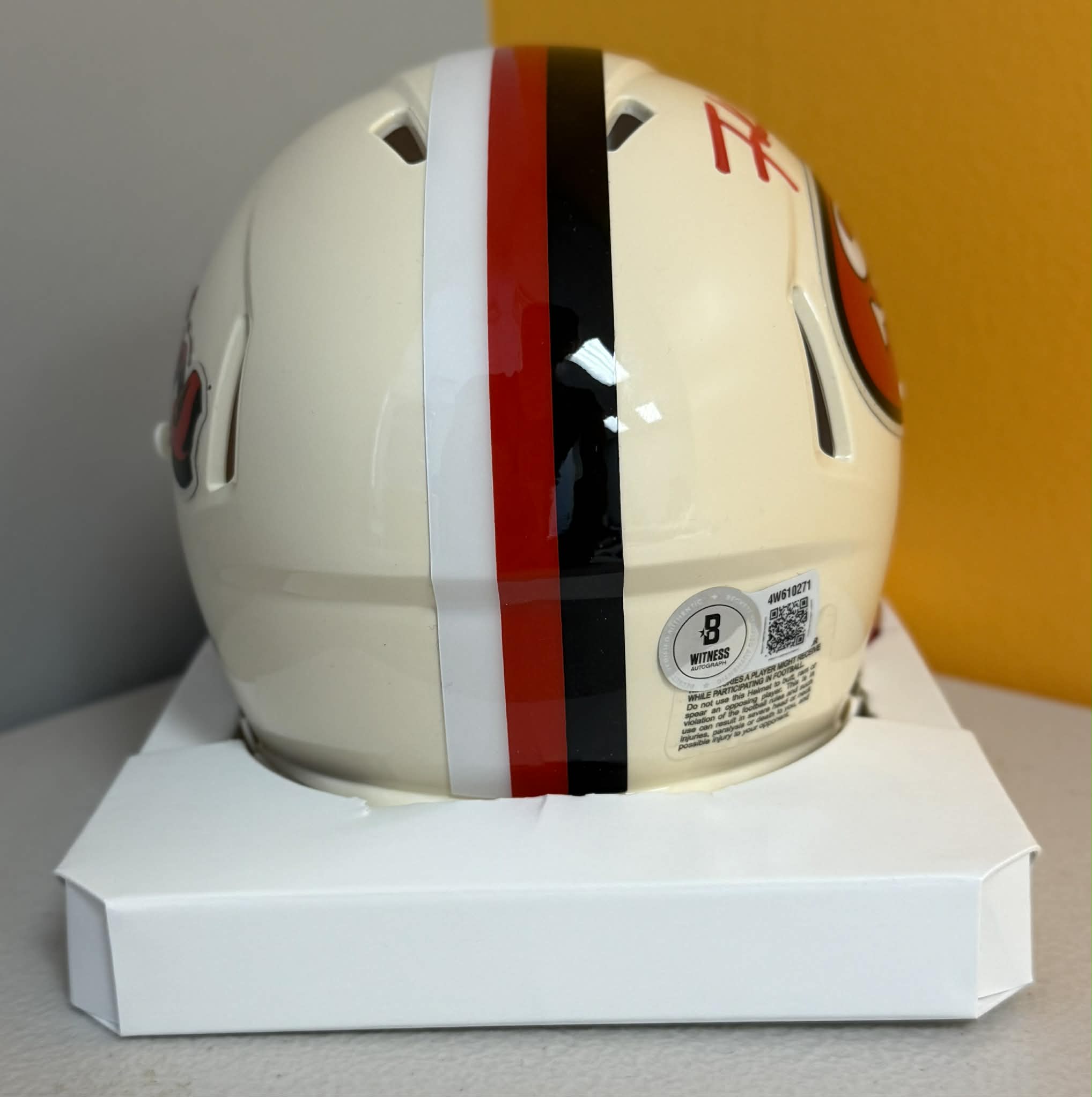 NEW FRANK GORE SAN FRANCISCO 49'ERS NEW RETRO AUTOGRAPHED MINI HELMET BAS COA