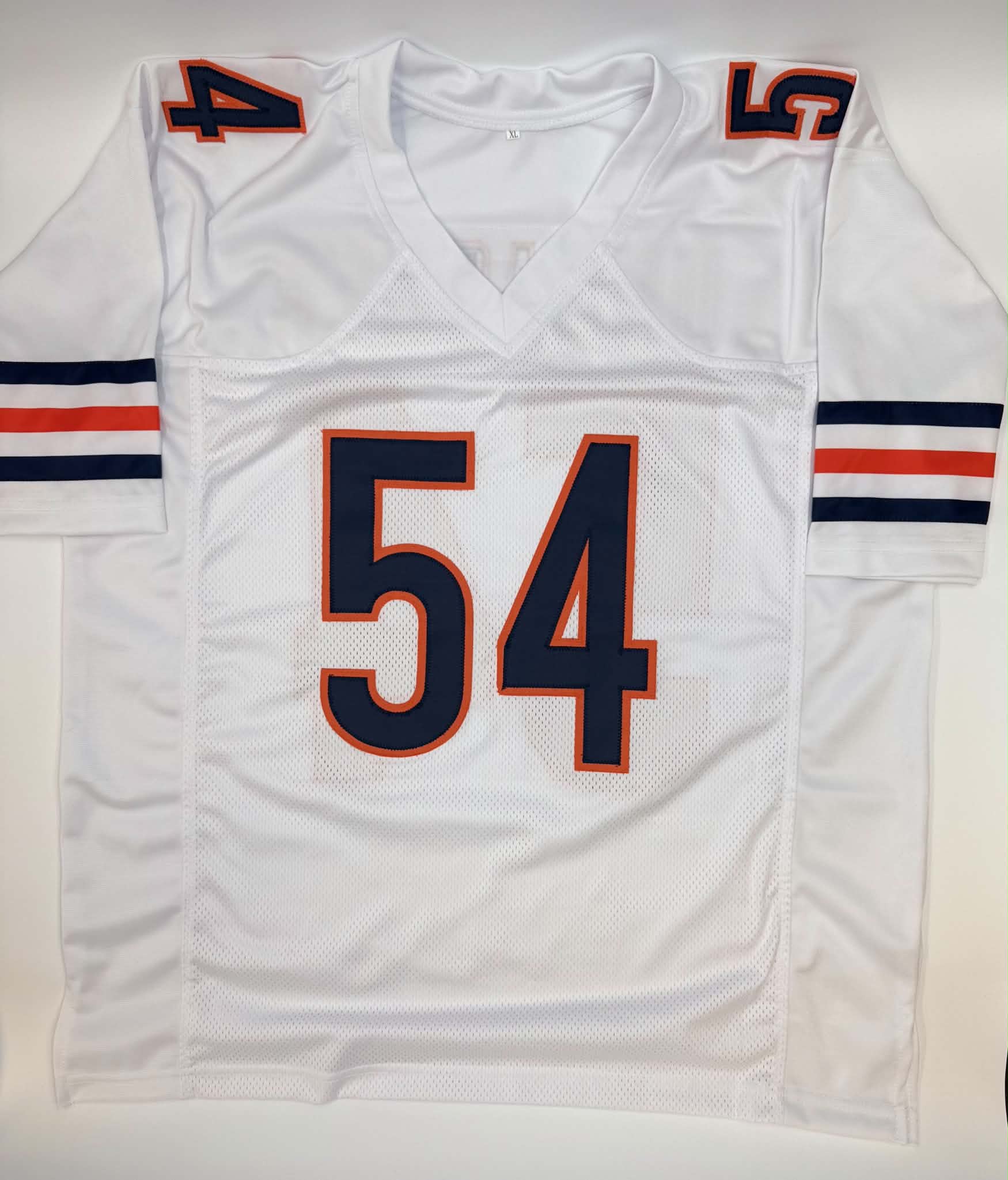 Brian Urlacher Autographed Chicago Custom White Football Jersey-BAS XL