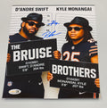Kyle Monangai & D'ANDRE SWIFT DUAL Signed/Auto BRUISE BROTHERS JSA 8X10 PHOTO
