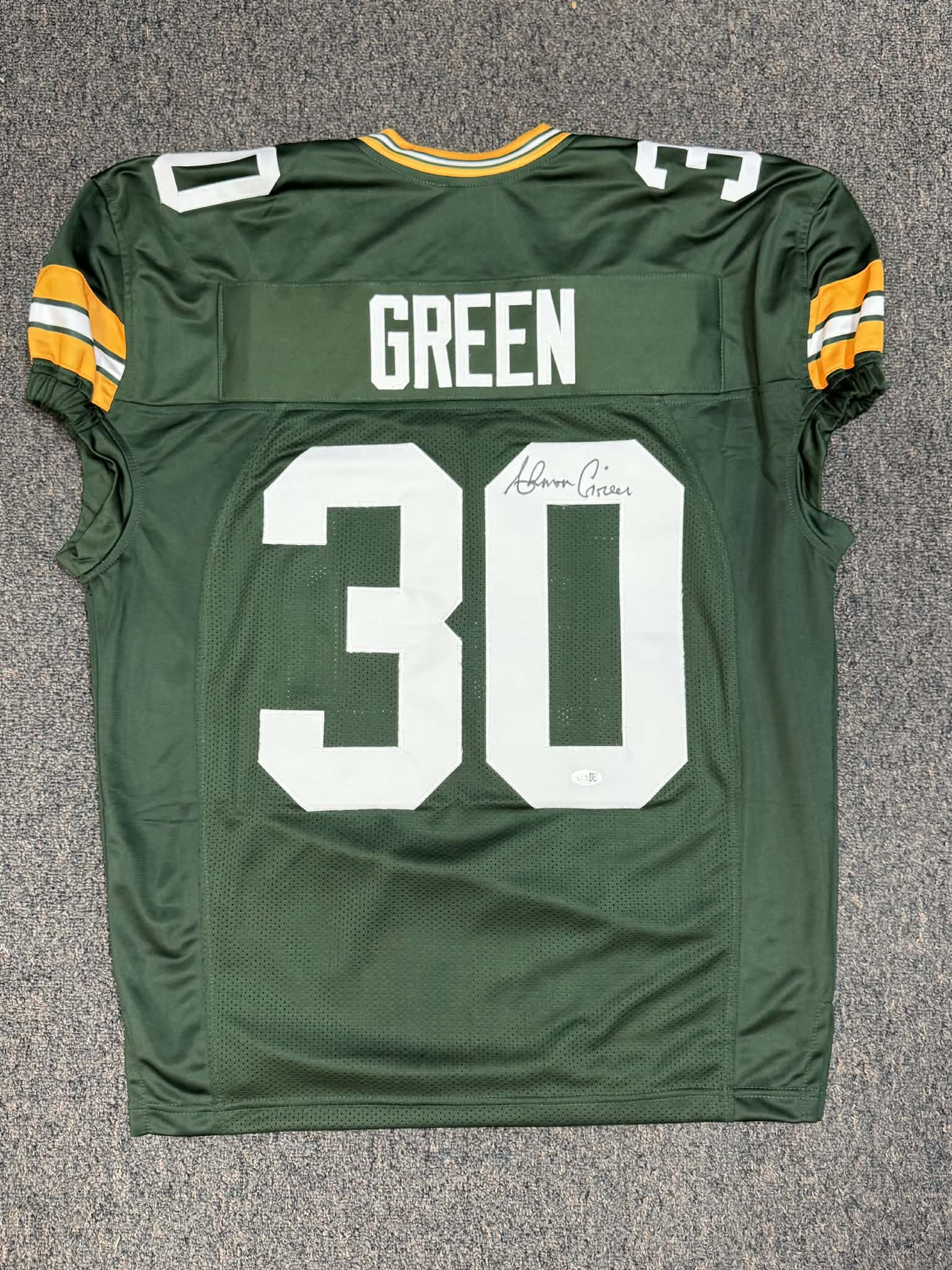 Ahman Green Signed Custom Green Bay Packers Jersey JSA WITNESS COA GAME Cut
