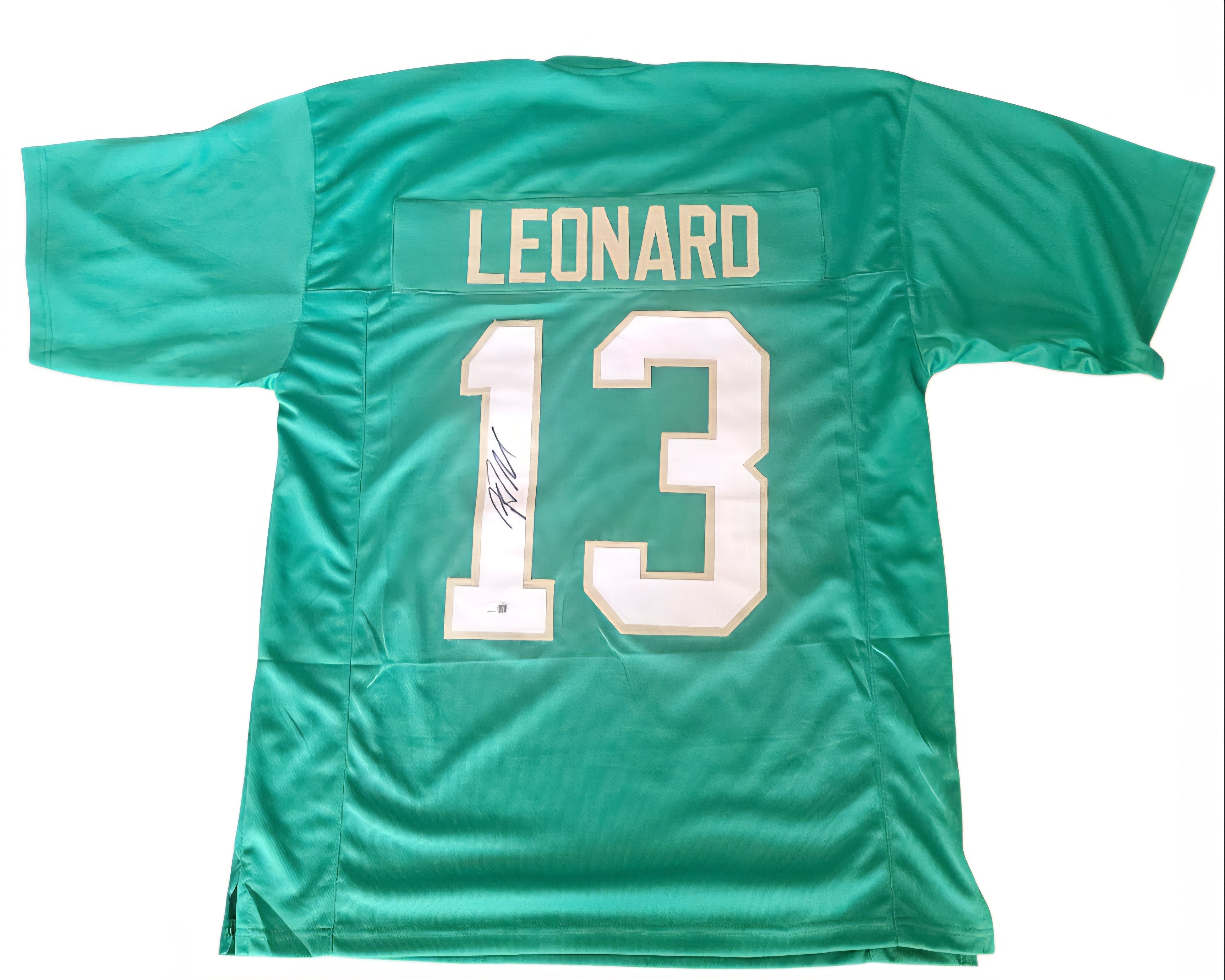 Riley Leonard Signed Custom Green Notre Dame Fighting Irish Jersey JSA COA