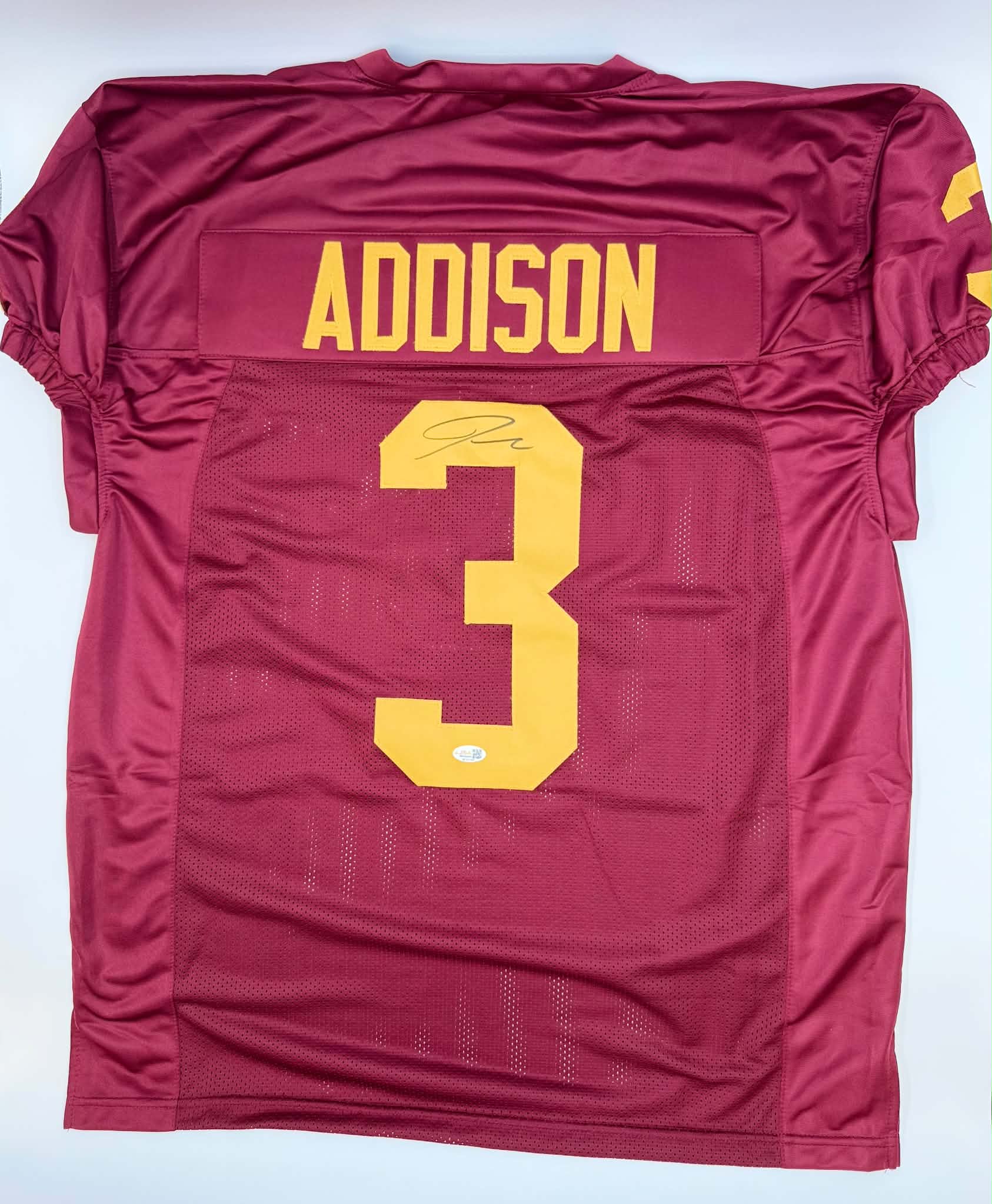 Jordan Addison Authentic Signed USC Pro Game Cut Style Jersey JSA Witnessed