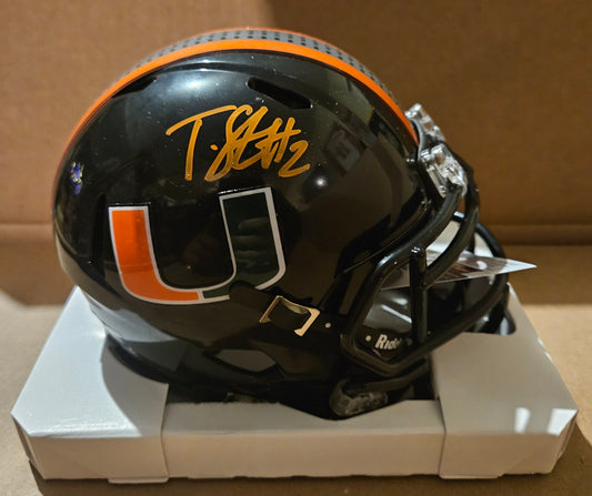 AUTO/AUTOGRAPHED TYRIQUE STEVENSON MIAMI HURRICANES SIGNED MINI HELMET JSA