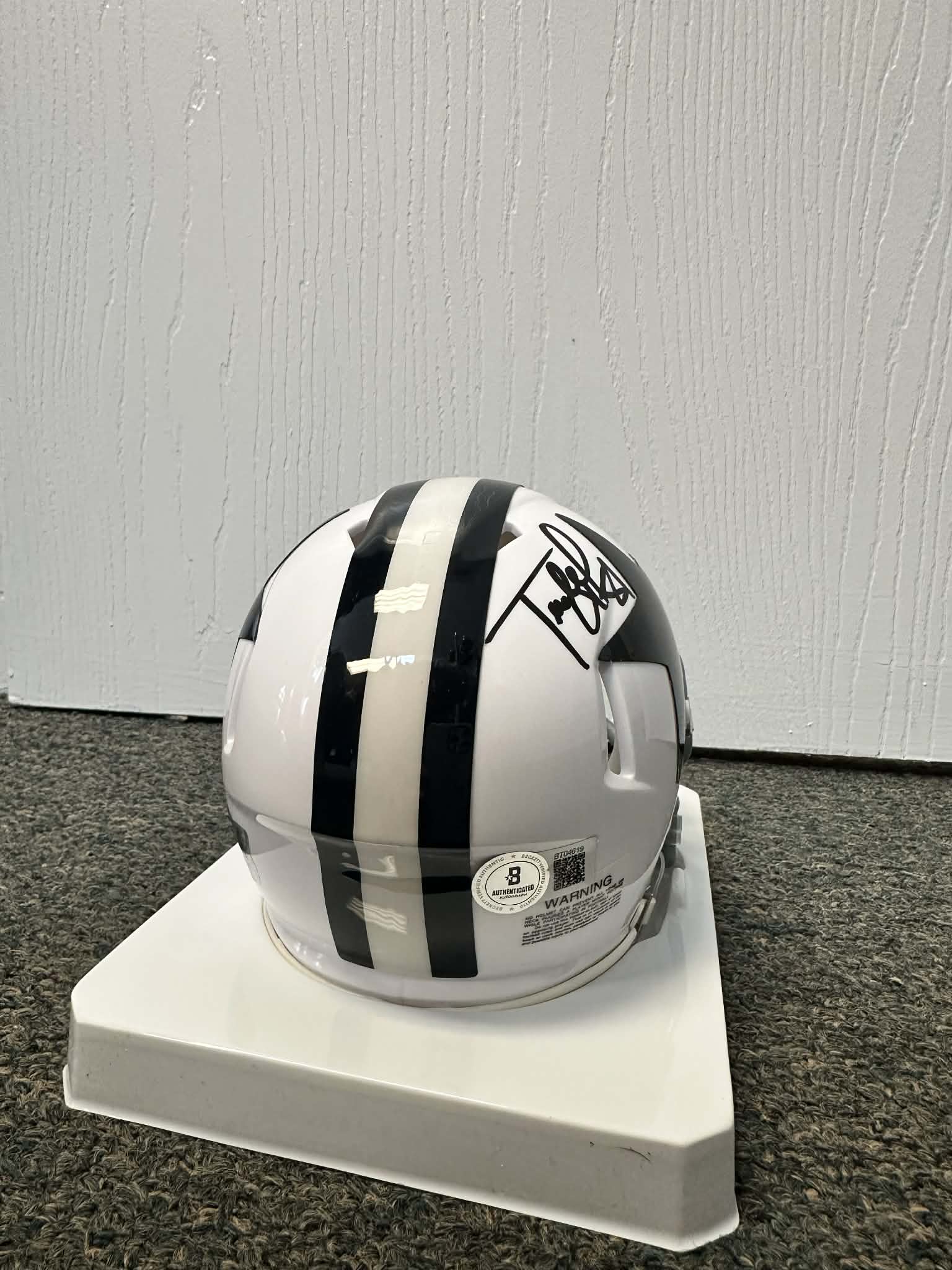 Terrell Owens Signed Dallas Cowboys Throw Back Mini Helmet BAS COA