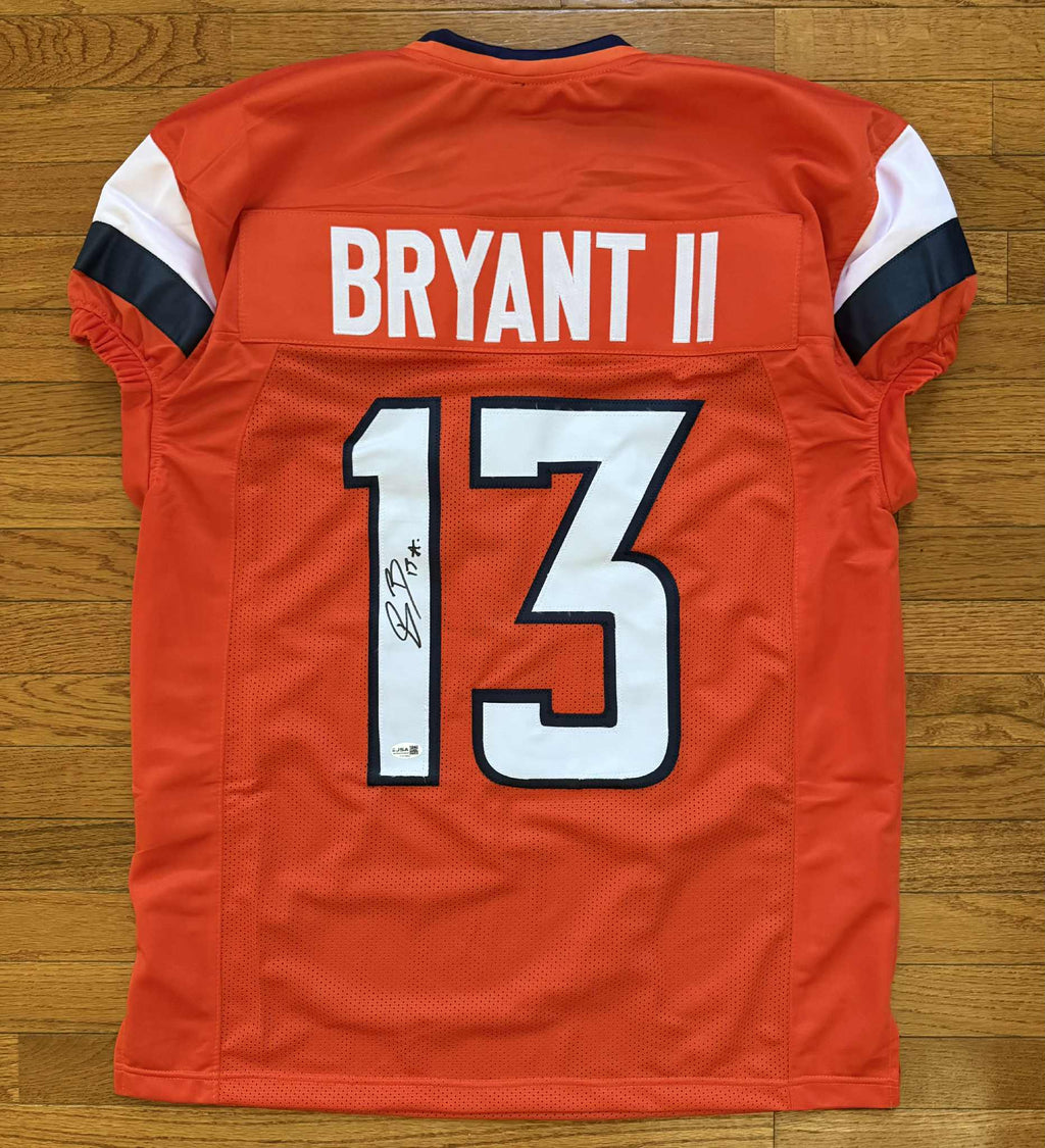 Pat Bryant Signed Custom Orange Denver Broncos Jersey JSA COA GAME CUT