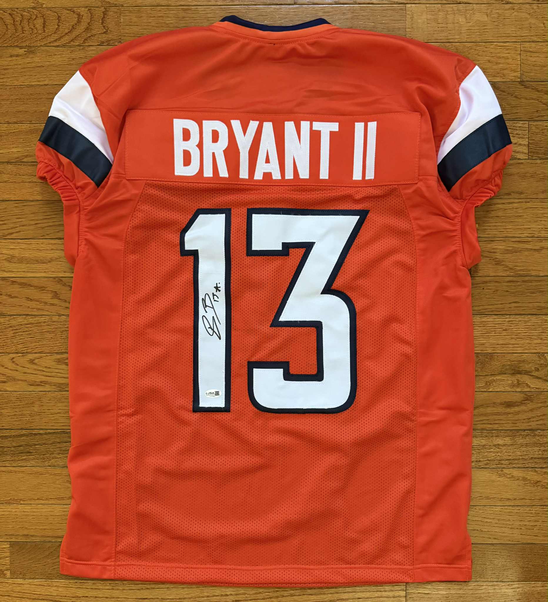 Pat Bryant Signed Custom Orange Denver Broncos Jersey JSA COA GAME CUT