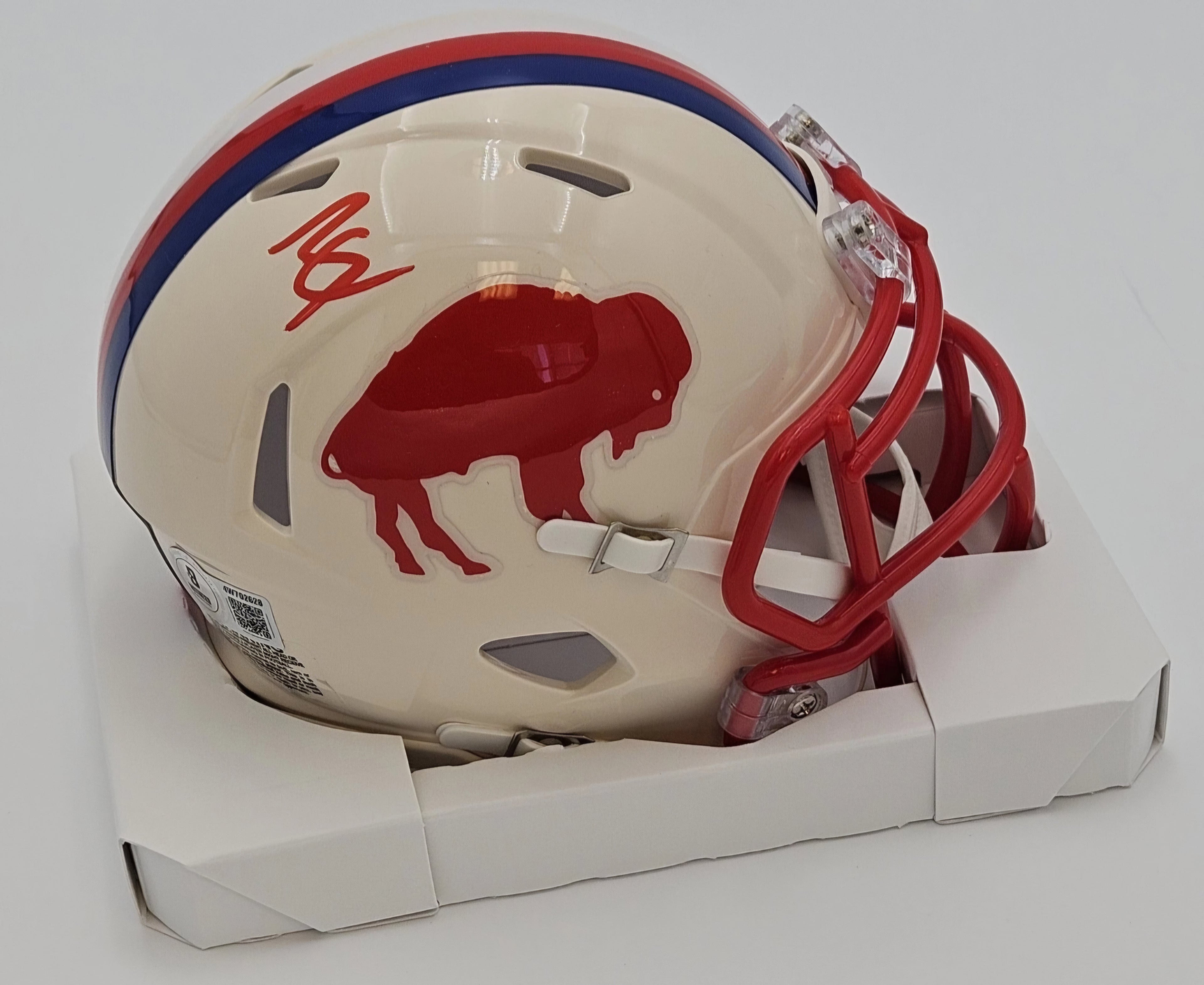 JAMES COOK SIGNED BUFFALO BILLS RETRO SPEED MINI HELMET BECKETT COA