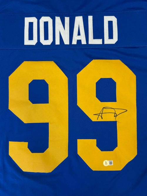 Aaron Donald Signed Los Angeles Rams Custom Pro-Style Jersey - Beckett Witnessed