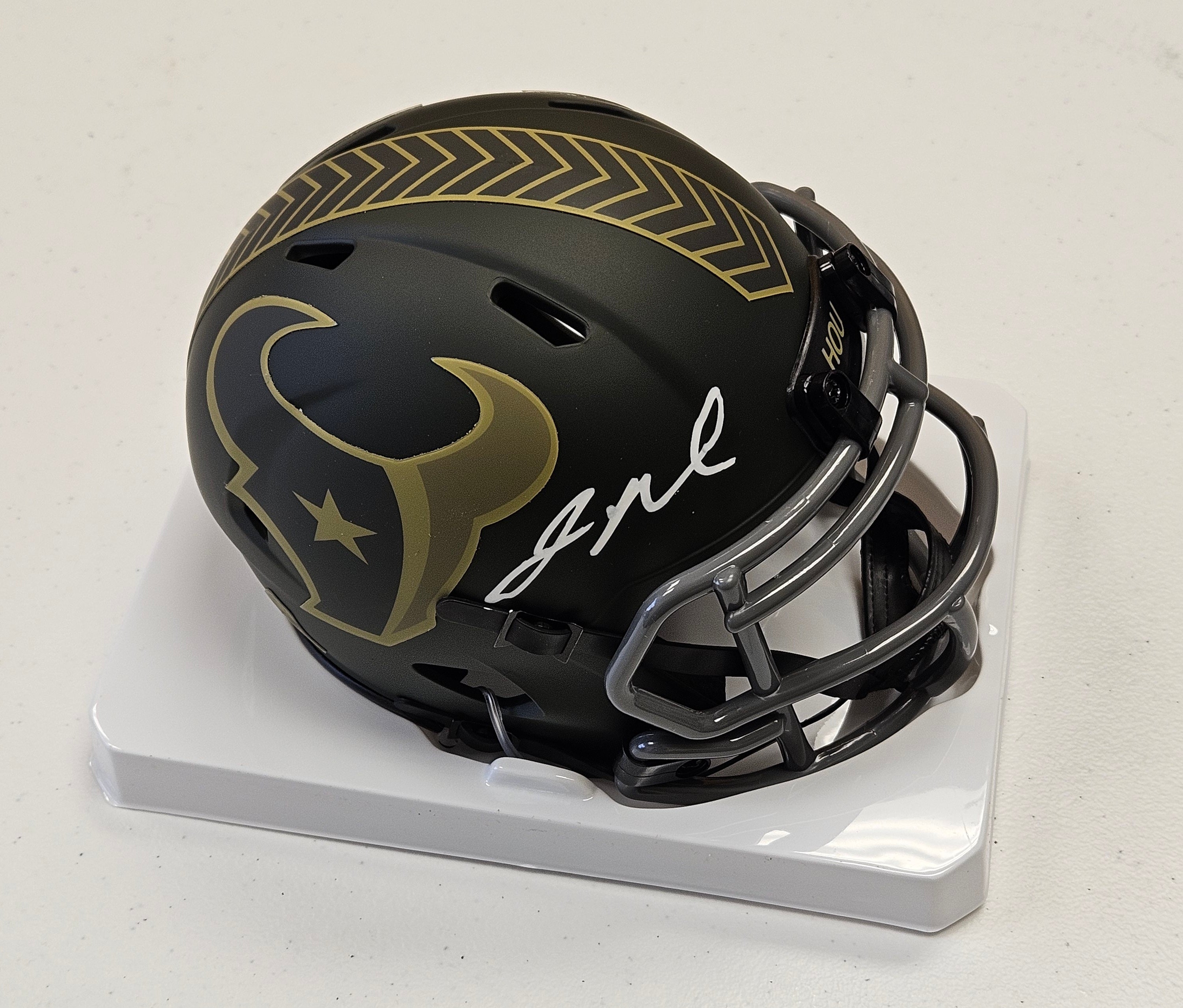 Jaylin Noel Signed Autographed Houston Texans STS Mini Helmet JSA COA