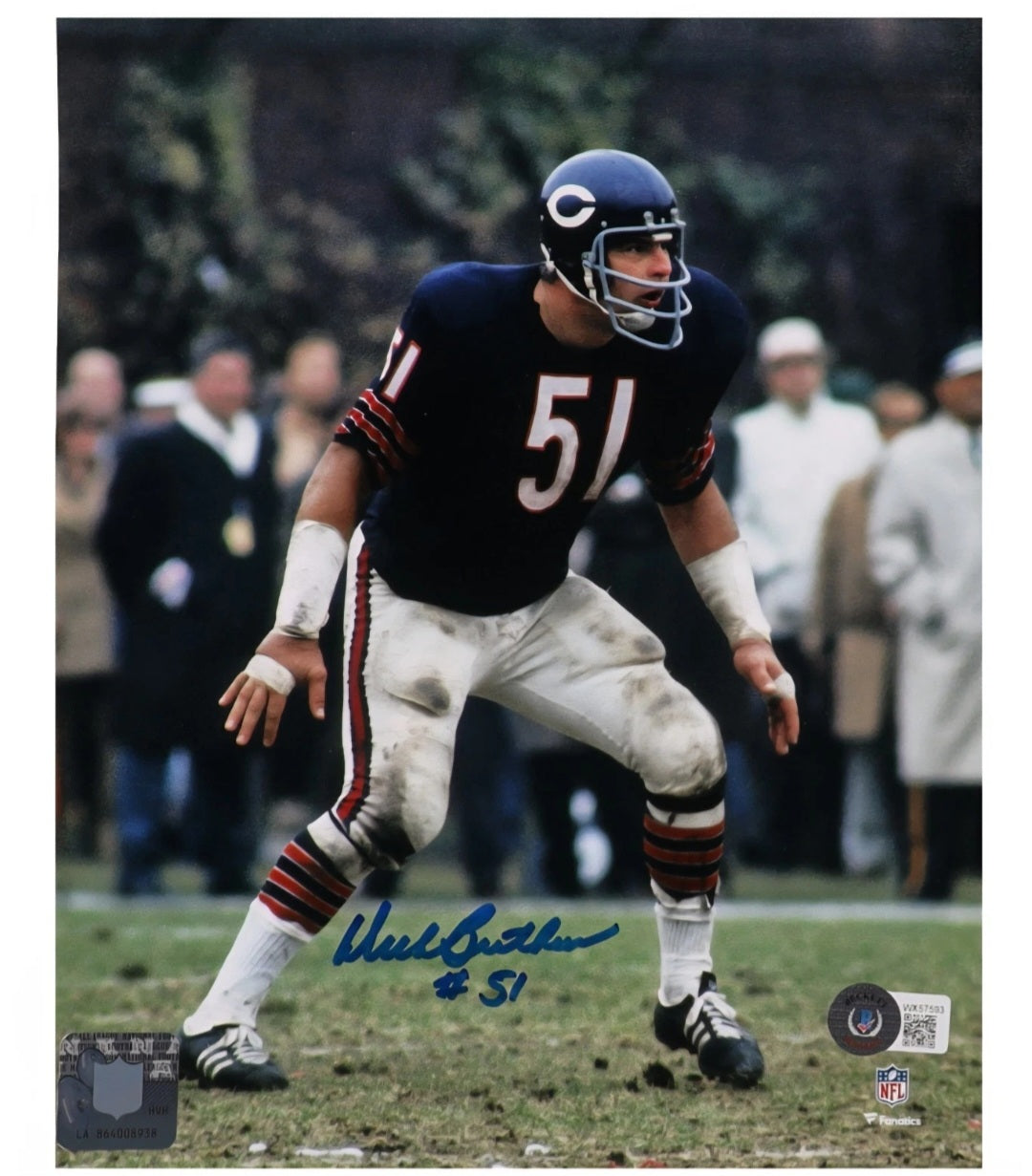 Signed/Autographed Dick Butkus 8x10 Chicago Bears BAS COA