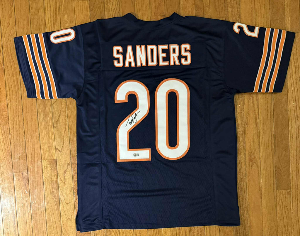 Thomas Sanders Signed Chicago Custom Blue Football Jersey Beckett
