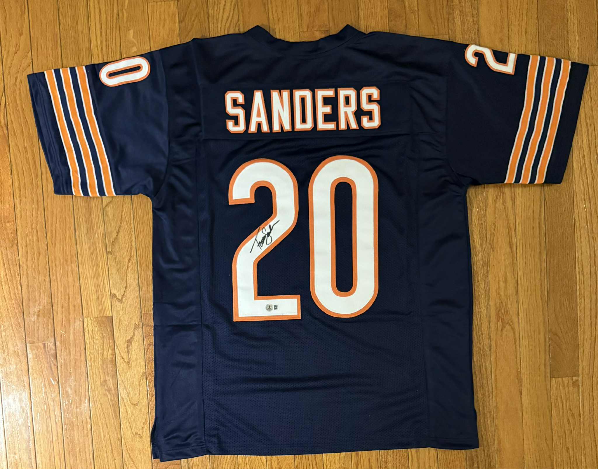 Thomas Sanders Signed Chicago Custom Blue Football Jersey Beckett