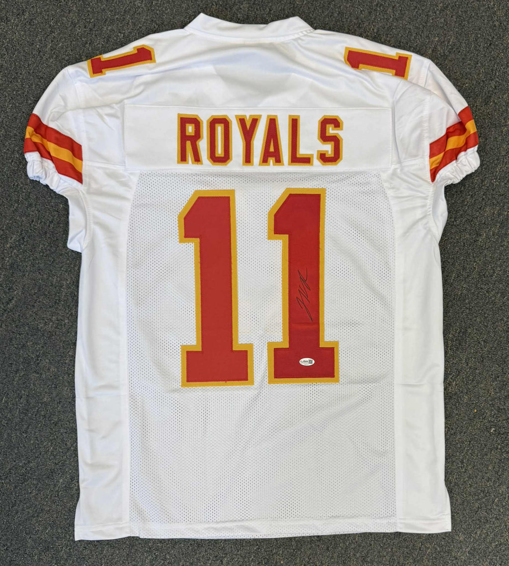 Jalen Royals Signed Custom Kansas City Chiefs White Game Cut Jersey JSA