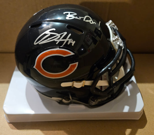 Auto/Autographed Gerald Everett Chicago Bears Speed Mini Inscribed "Bear Down" JSA COA