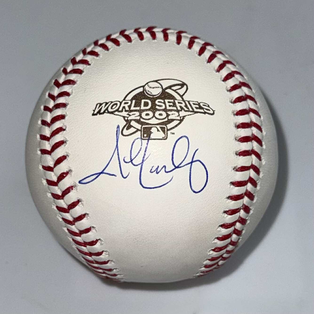 JOHN LACKEY Autographed 2002 World Series Anaheim Angels Baseball JSA Witnessed