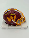 Clinton Portis Signed Washington Speed Mini Helmet Beckett Witness BAS COA