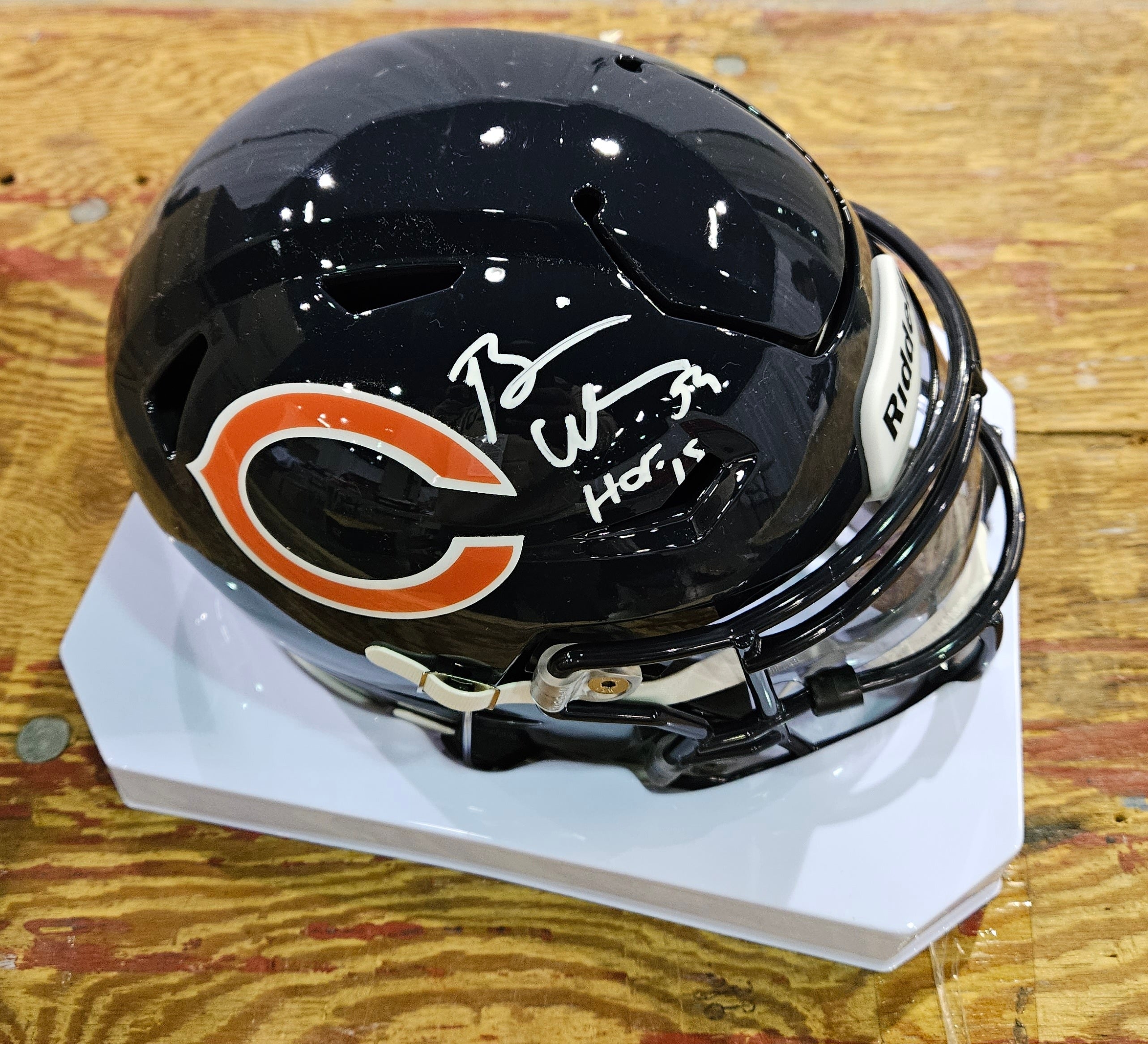 Brian Urlacher Signed Chicago Bears Speed New Mid Size Helmet w/ HOF - JSA WIT