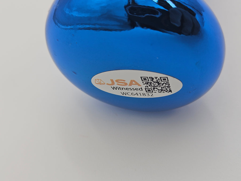 Sammy Sosa Chrome Royal Bat Signed/Autographed Stat Inscriptions JSA WITNESS