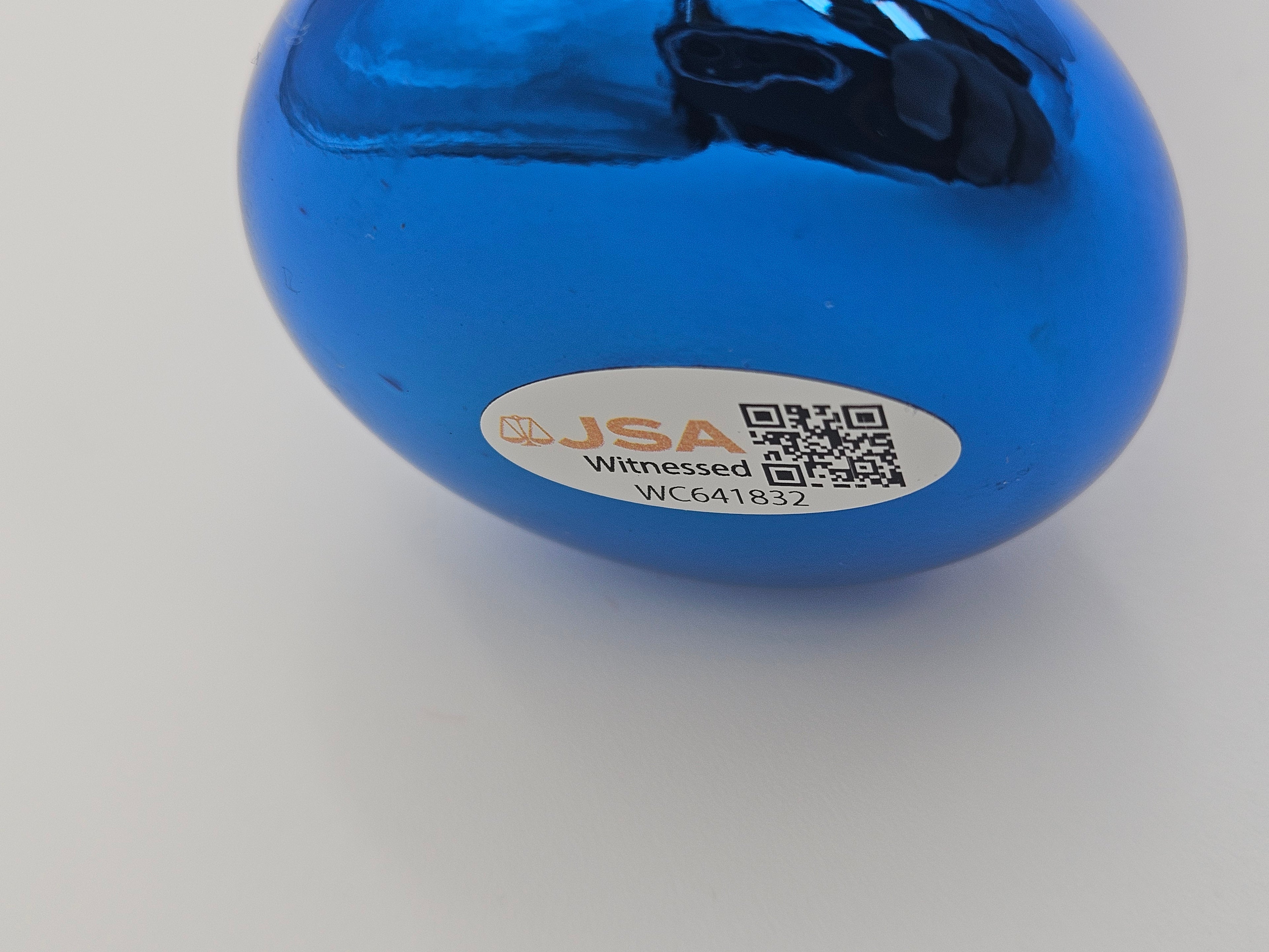 Sammy Sosa Chrome Royal Bat Signed/Autographed Stat Inscriptions JSA WITNESS