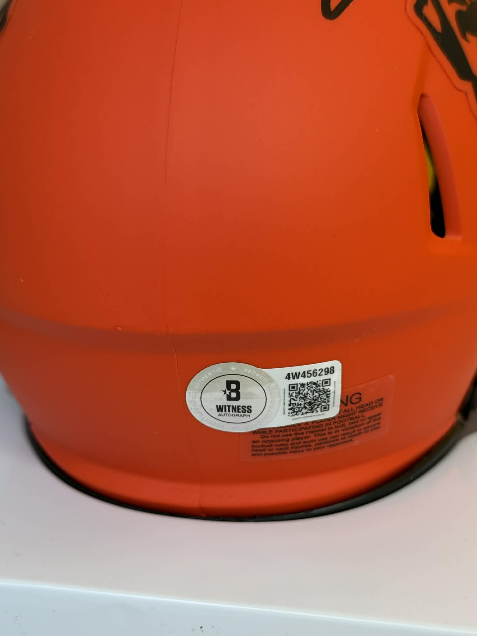 Johnny Manziel Signed Browns Rave Mini Helmet w F**K Cleveland Beckett W BAS COA