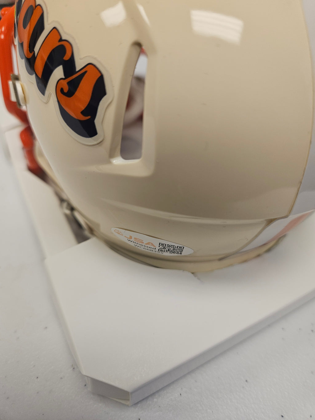 Chicago Bears Zavion Thomas Signed Retro Mini Helmet JSA WITNESS