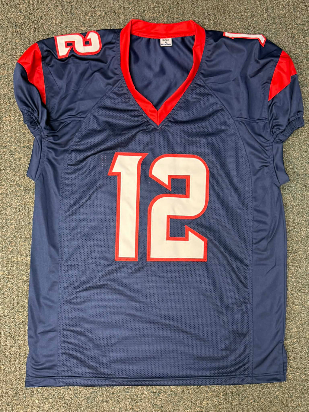 Nico Collins Authentic Signed Navy Game Cut Style Jersey Autographed JSA