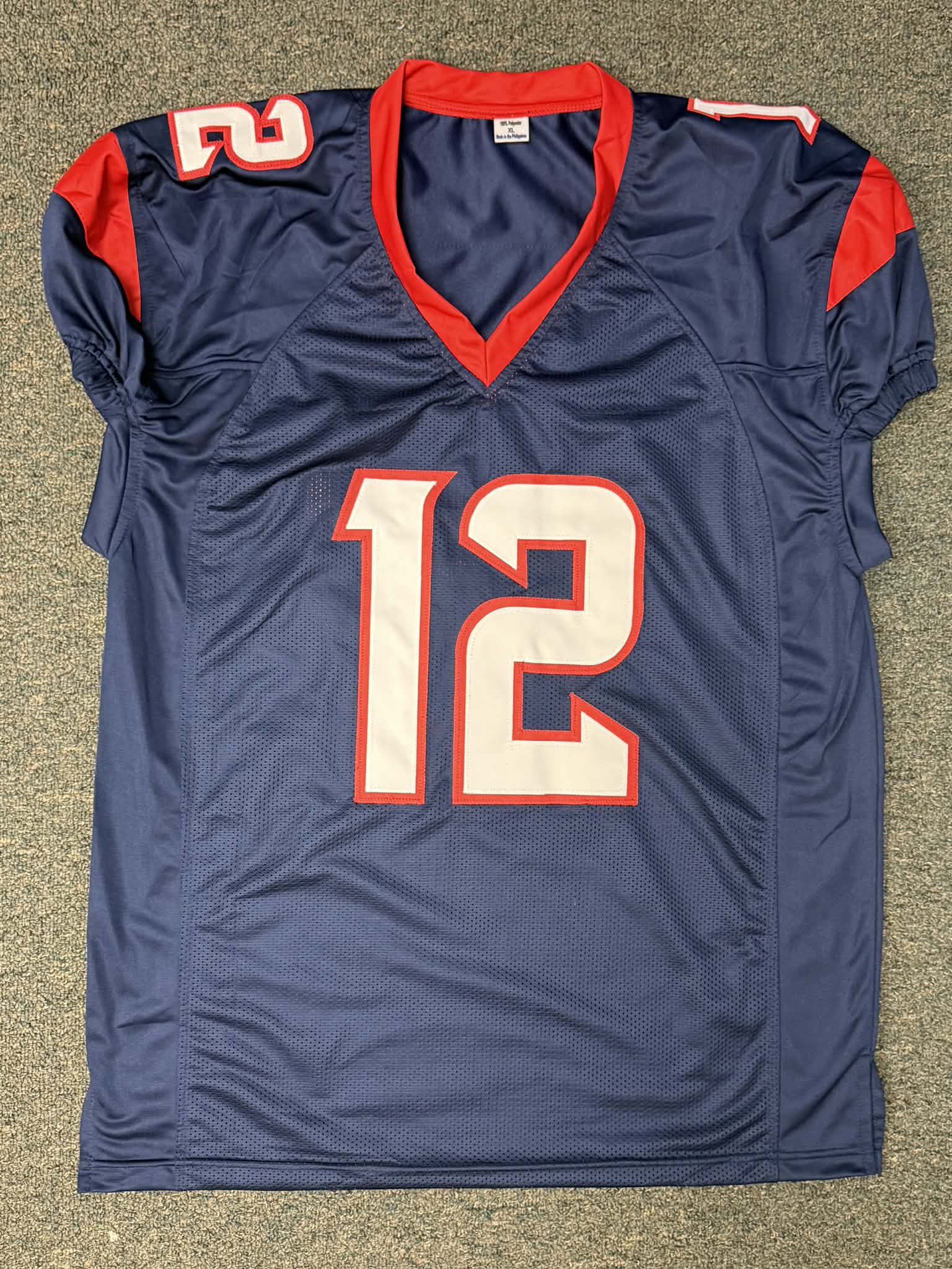 Nico Collins Authentic Signed Navy Game Cut Style Jersey Autographed JSA