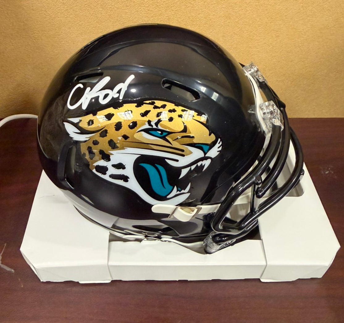 Chris Rodriguez Jr Signed/Auto Jacksonville Jaguars Speed Mini Helmet GTSM