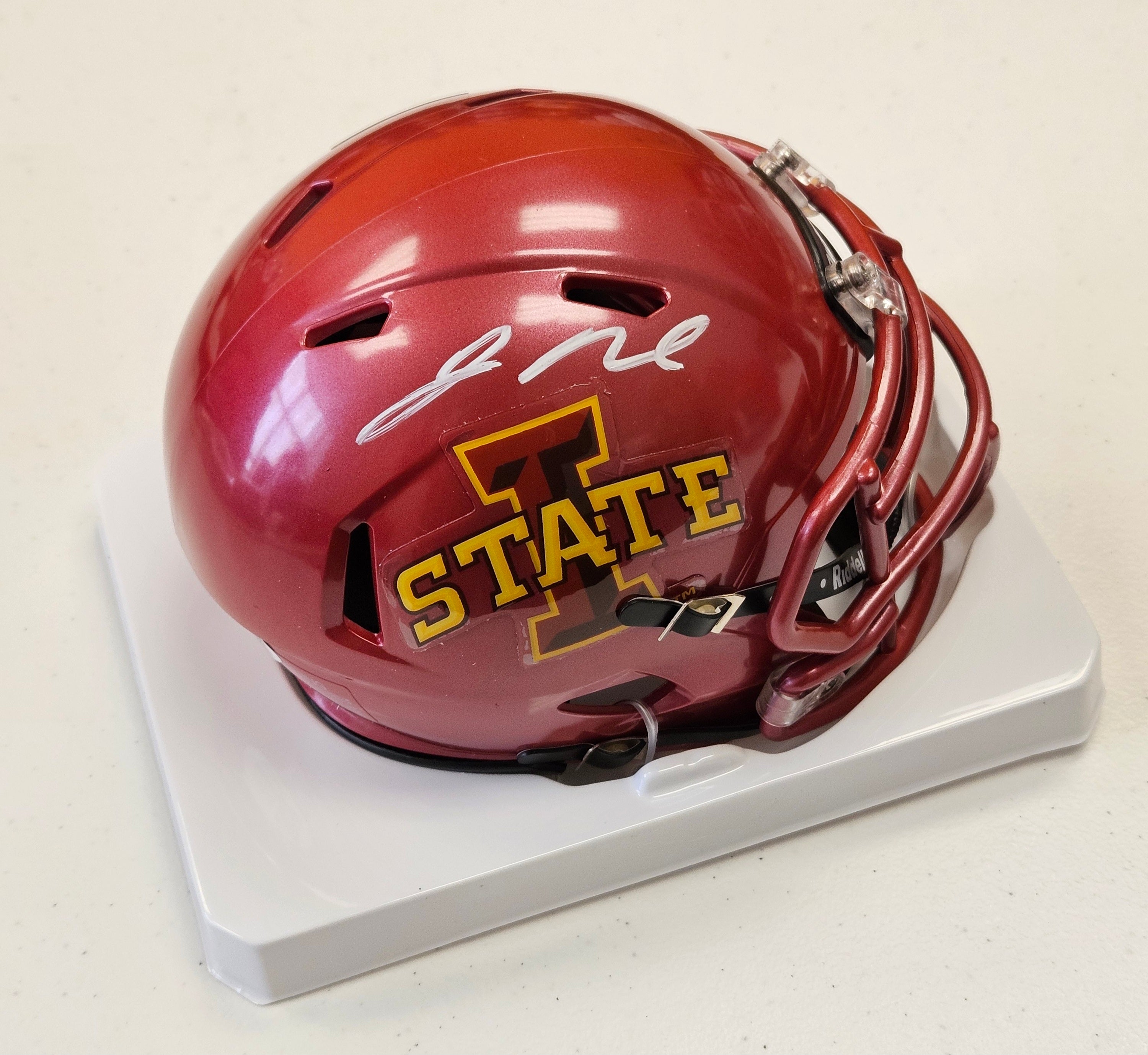 Jaylin Noel Signed Autographed Houston Texans Iowa State Mini Helmet JSA COA