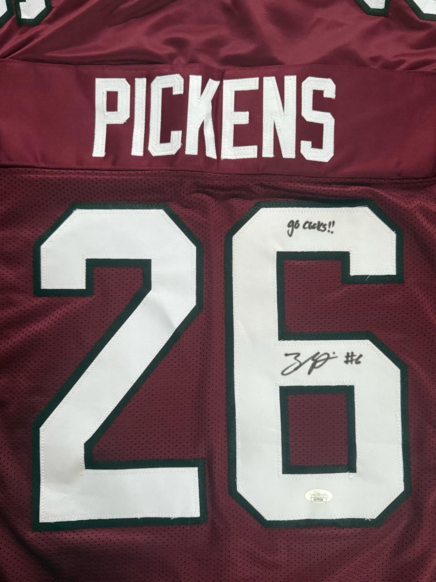 Auto/Autographed Zacch Pickens South Carolina Gamecocks "Go Cocks" JSA COA