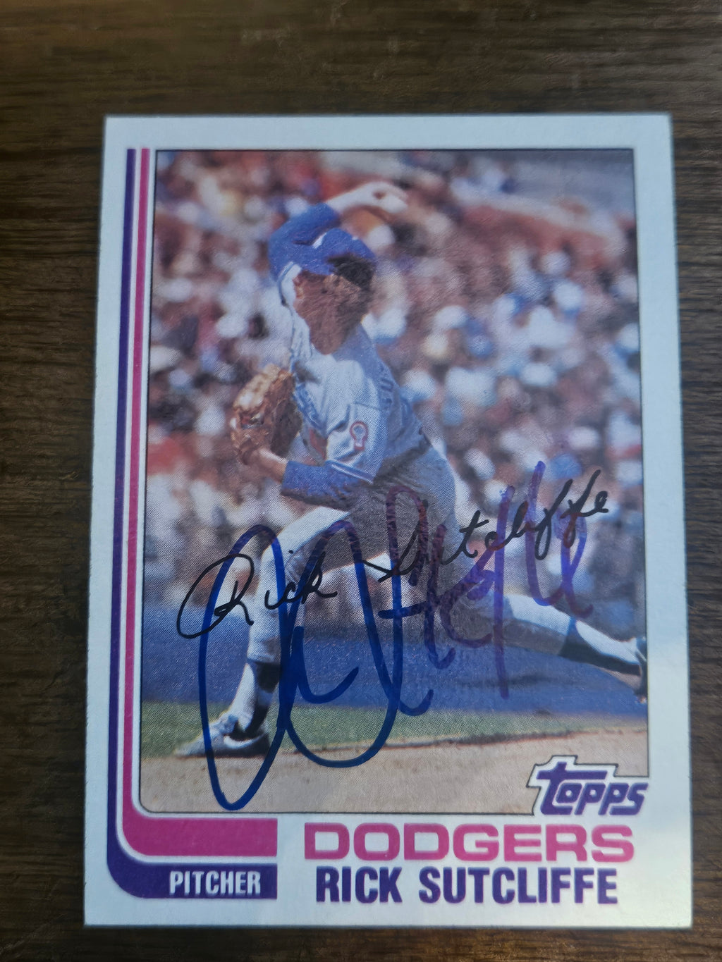 Rick Sutcliffe Signed/AUTOGRAPHED Topps 609 1982 JSA CH58569