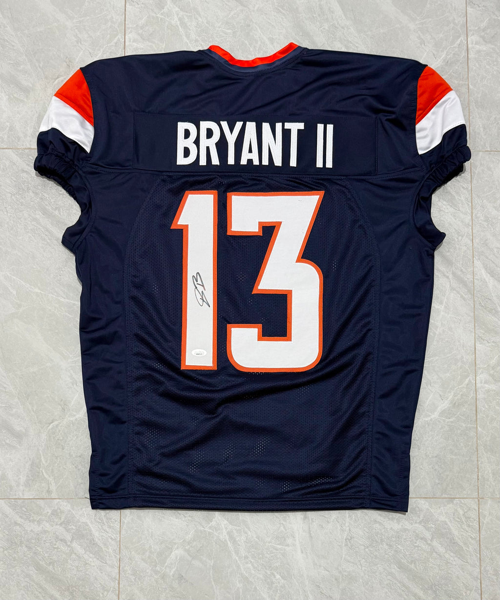 Pat Bryant Signed Denver Navy Football Game Cut Jersey JSA
