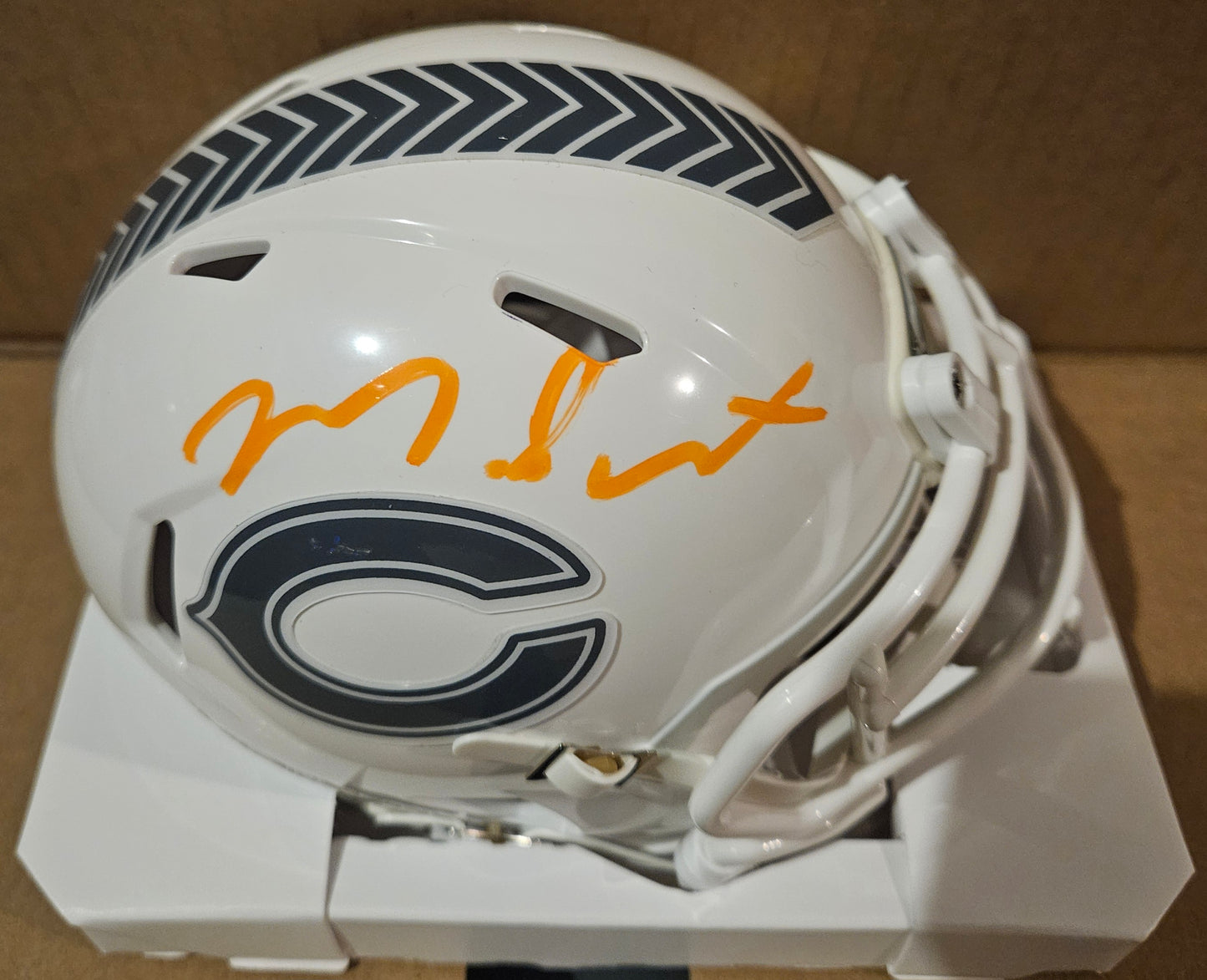 Auto/Autographed MONTEZ SWEAT CHICAGO BEARS NEW STS  Mini Football Helmet JSA