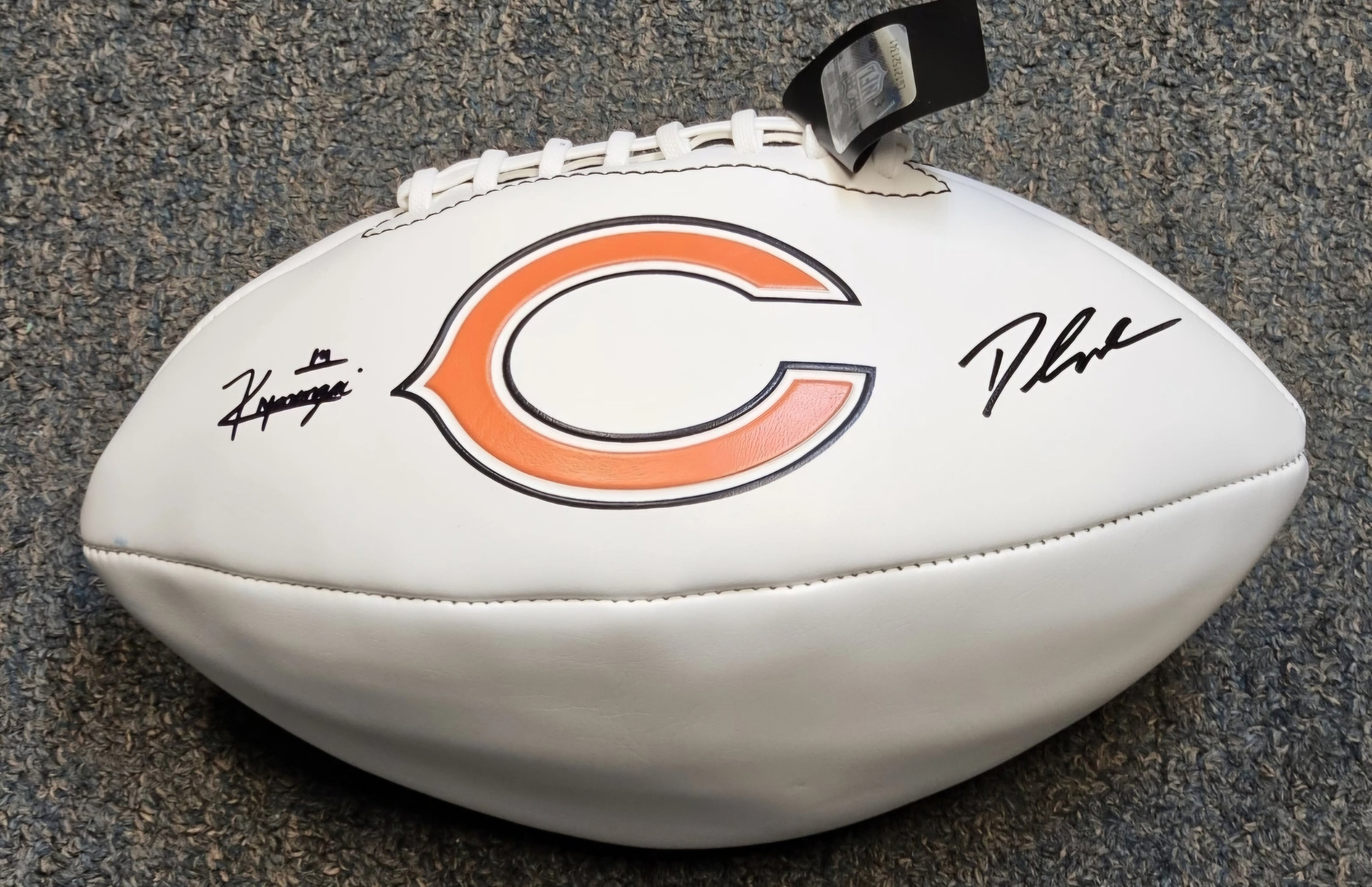 Kyle Monangai & D'ANDRE SWIFT DUAL Signed/Autographed Logo Football JSA COA