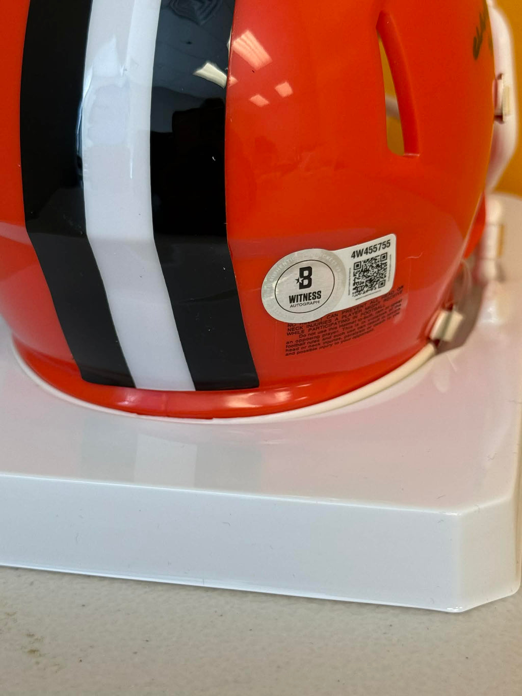 Johnny Manziel Signed Browns Speed Mini Helmet w/ Cleveland Sucks Beckett W BAS COA