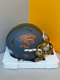 Johnny Manziel Signed Browns Slate Mini Helmet w F**K Cle Beckett W BAS COA