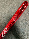 Sammy Sosa Chrome Red Bat Signed/Autographed Stat Inscriptions JSA WITNESS