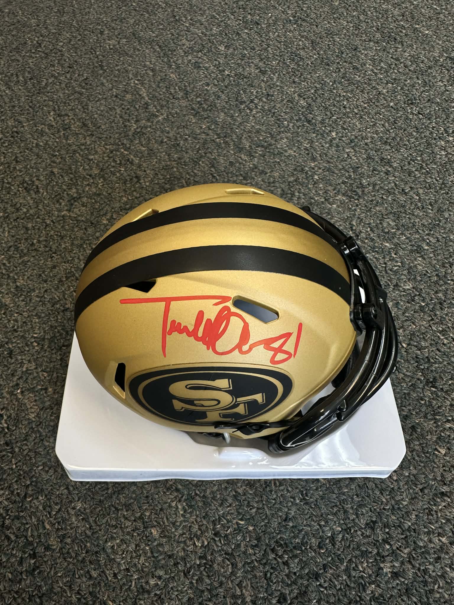 Terrell Owens Signed San Francisco 49ers Rave Mini Helmet BAS COA